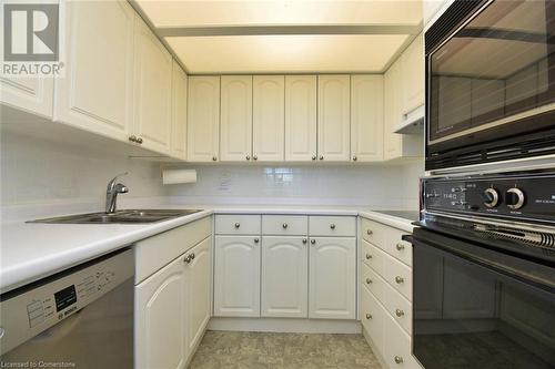 180 Limeridge Road W Unit# 602, Hamilton, ON - Indoor Photo Showing Kitchen With Double Sink