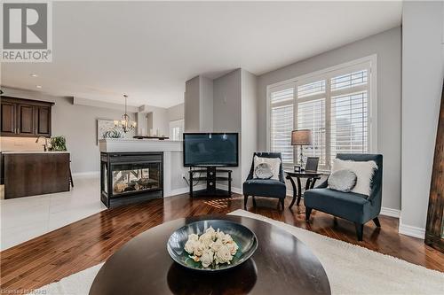 60 Springbreeze Heights, Hamilton, ON - Indoor Photo Showing Living Room With Fireplace