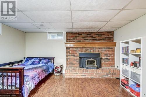 2438 Malcolm Crescent, Burlington, ON - Indoor Photo Showing Bedroom With Fireplace