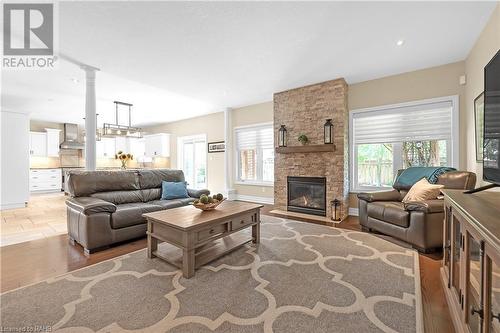 32 Mccollum Road, Stoney Creek, ON - Indoor Photo Showing Living Room With Fireplace