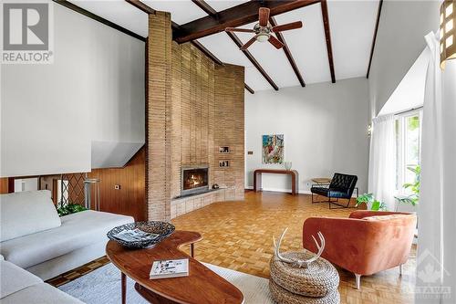 478 Coronation Avenue, Ottawa, ON - Indoor Photo Showing Living Room With Fireplace