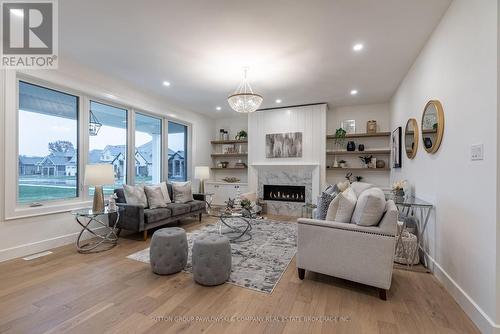 Lot 2 - 110 Timberwalk Trail, Middlesex Centre (Ilderton), ON - Indoor Photo Showing Living Room With Fireplace