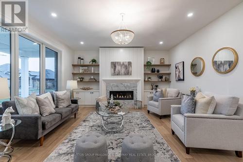 Lot 2 - 110 Timberwalk Trail, Middlesex Centre (Ilderton), ON - Indoor Photo Showing Living Room With Fireplace