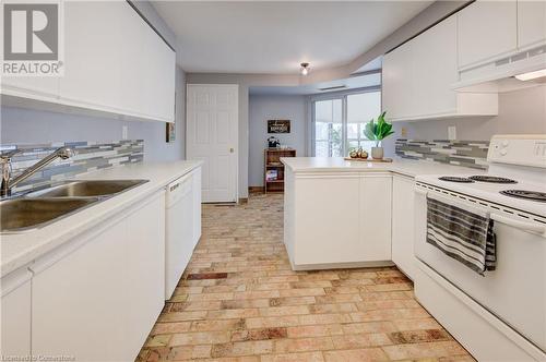 265 Westcourt Place Unit# 802, Waterloo, ON - Indoor Photo Showing Kitchen With Double Sink