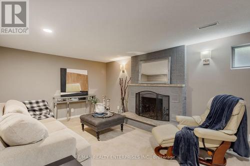 1115 Saginaw Crescent, Mississauga, ON - Indoor Photo Showing Living Room With Fireplace