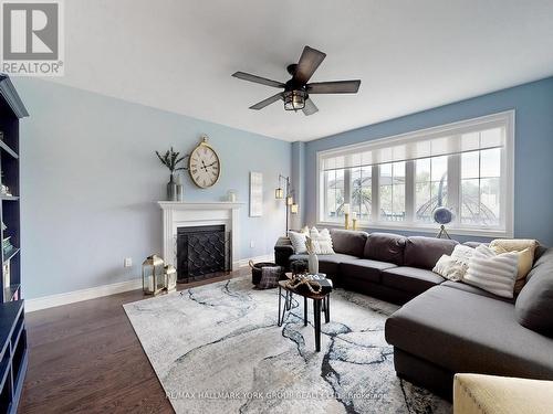 55 Ladder Crescent, East Gwillimbury, ON - Indoor Photo Showing Living Room With Fireplace