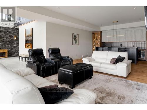 132 Sunset Boulevard, Vernon, BC - Indoor Photo Showing Living Room With Fireplace