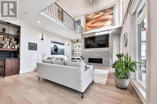 1372 Kenmuir Avenue, Mississauga (Mineola), ON - Indoor Photo Showing Living Room With Fireplace