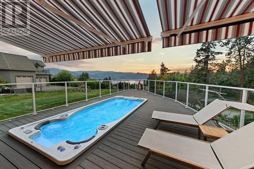 3044 Debeck Road, Naramata, BC - Outdoor With Above Ground Pool With Deck Patio Veranda With Exterior