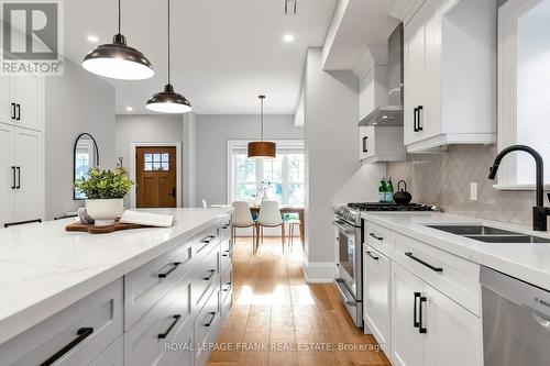 141 Dunington Drive, Toronto (Birchcliffe-Cliffside), ON - Indoor Photo Showing Kitchen With Double Sink With Upgraded Kitchen