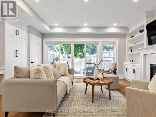 141 Dunington Drive, Toronto (Birchcliffe-Cliffside), ON - Indoor Photo Showing Living Room With Fireplace