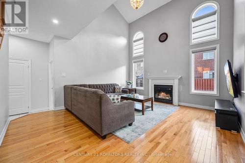 4 Silvershadow Terrace, Brampton, ON - Indoor Photo Showing Living Room With Fireplace