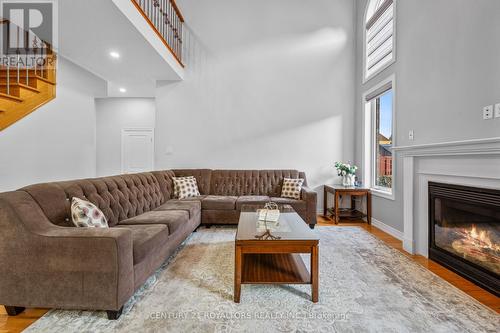 4 Silvershadow Terrace, Brampton, ON - Indoor Photo Showing Living Room With Fireplace