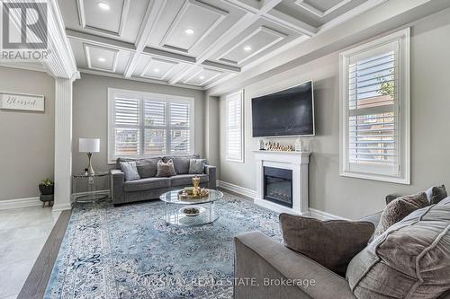 166 Bronson Terrace, Milton (Ford), ON - Indoor Photo Showing Living Room With Fireplace