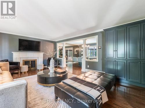 1213 Greenoaks Drive, Mississauga, ON - Indoor Photo Showing Living Room With Fireplace