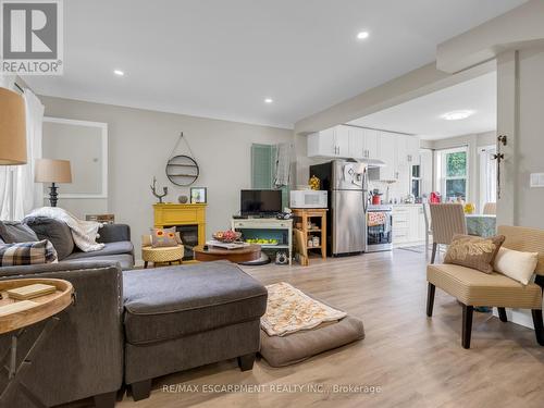 46 Commercial Street, Welland, ON - Indoor Photo Showing Living Room With Fireplace