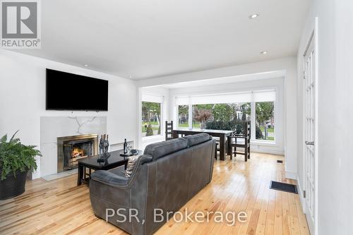 105 Mineola Road W, Mississauga, ON - Indoor Photo Showing Living Room With Fireplace