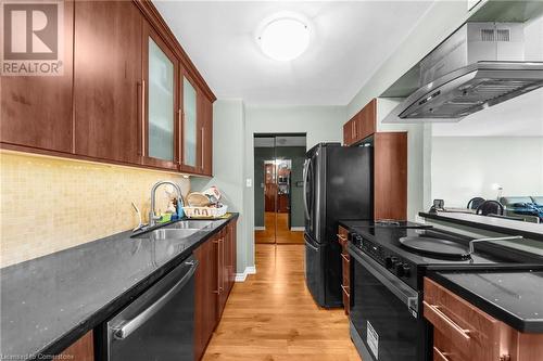 511 The West Mall Road Unit# 1908, Toronto, ON - Indoor Photo Showing Kitchen With Double Sink