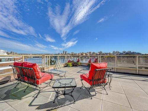 403-225 Belleville St, Victoria, BC - Outdoor With Deck Patio Veranda With View