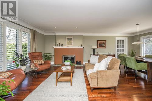 402 Patricia Drive, Burlington (Bayview), ON - Indoor Photo Showing Living Room With Fireplace