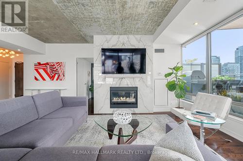 Ph2 - 22 Wellesley Street E, Toronto, ON - Indoor Photo Showing Living Room With Fireplace