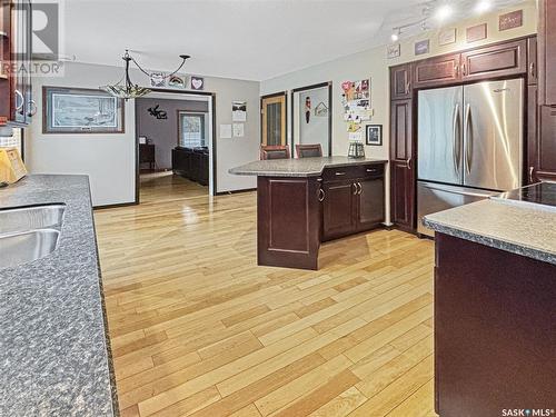 708 1St Street E, Wilkie, SK - Indoor Photo Showing Kitchen With Double Sink