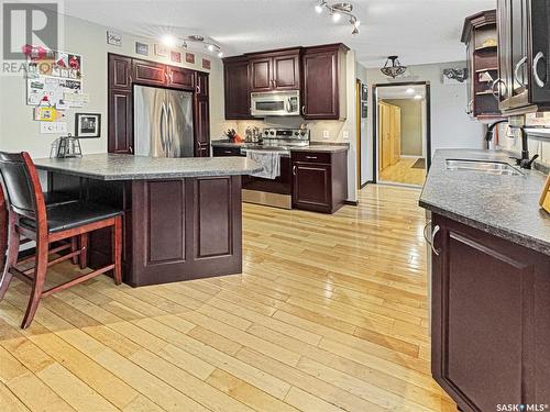 708 1St Street E, Wilkie, SK - Indoor Photo Showing Kitchen With Stainless Steel Kitchen With Double Sink With Upgraded Kitchen