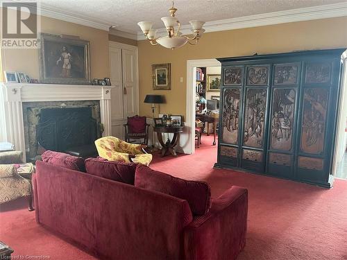 1457 97 Regional Road, Hamilton, ON - Indoor Photo Showing Living Room With Fireplace