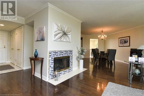 150 Wilson Street W Unit# Ph3, Ancaster, ON - Indoor Photo Showing Living Room With Fireplace