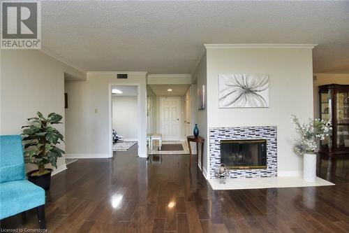 150 Wilson Street W Unit# Ph3, Ancaster, ON - Indoor Photo Showing Living Room With Fireplace