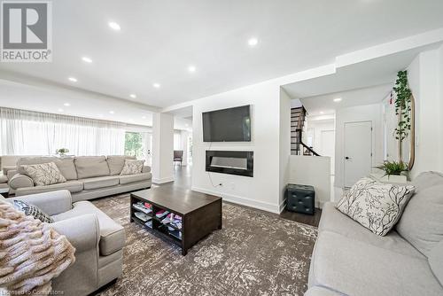 704 Old Dundas Road, Hamilton, ON - Indoor Photo Showing Living Room With Fireplace