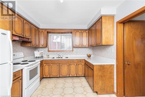 111 Nugent Drive, Hamilton, ON - Indoor Photo Showing Kitchen With Double Sink