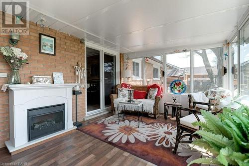 6399 Dickenson Road E, Hamilton, ON - Indoor Photo Showing Living Room With Fireplace