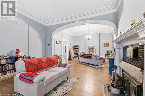 264 Macnab Street S, Hamilton, ON - Indoor Photo Showing Living Room With Fireplace