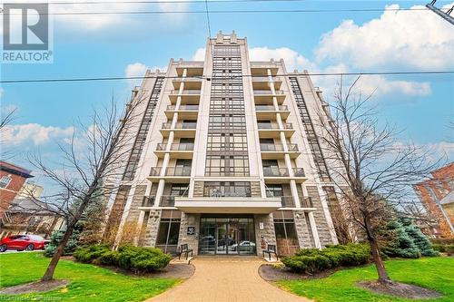 90 Charlton Avenue W Unit# 502, Hamilton, ON - Outdoor With Balcony With Facade