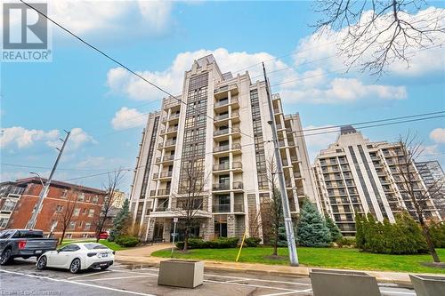 90 Charlton Avenue W Unit# 502, Hamilton, ON - Outdoor With Balcony With Facade