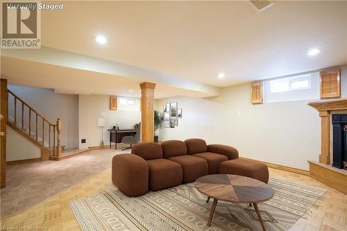 11 Glengarry Road, St. Catharines, ON - Indoor Photo Showing Basement With Fireplace