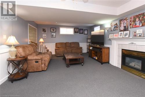 17 Durrell Court, Hamilton, ON - Indoor Photo Showing Living Room With Fireplace