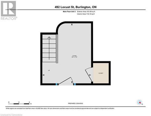 Unit 3 Floor Plan, 1st Floor - 492 Locust Street, Burlington, ON 