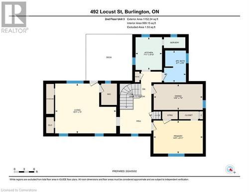 Unit 3 Floor Plan, 2nd Floor - 492 Locust Street, Burlington, ON 