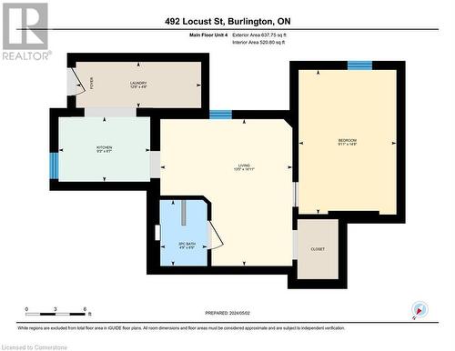 Unit 4 Floor Plan - 492 Locust Street, Burlington, ON 