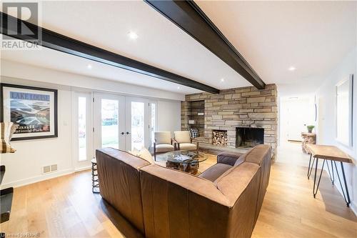 837 Danforth Place, Burlington, ON - Indoor Photo Showing Living Room With Fireplace