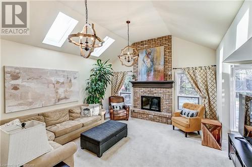 3021 Lakeshore Road, Burlington, ON - Indoor Photo Showing Living Room With Fireplace