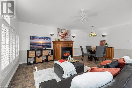 46 Kemp Drive, Dundas, ON - Indoor Photo Showing Living Room With Fireplace