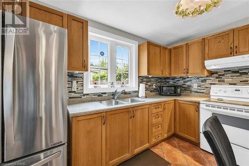 161 Oak Avenue, Hamilton, ON - Indoor Photo Showing Kitchen With Double Sink