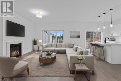 9 Santa Barbara Lane, Georgetown, ON - Indoor Photo Showing Living Room With Fireplace