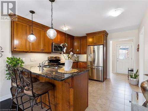 Custom cabinets with Island - 34 Gamble Lane, Port Dover, ON - Indoor Photo Showing Kitchen With Double Sink