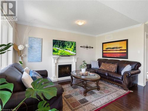 Great Room - 34 Gamble Lane, Port Dover, ON - Indoor Photo Showing Living Room With Fireplace