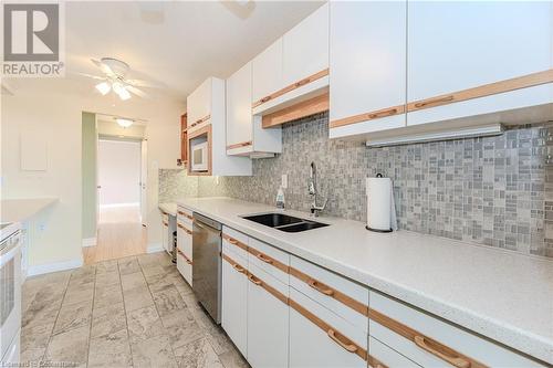 2055 Upper Middle Road Unit# 1008, Burlington, ON - Indoor Photo Showing Kitchen With Double Sink