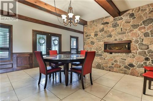 345 Freelton Road, Hamilton, ON - Indoor Photo Showing Dining Room With Fireplace